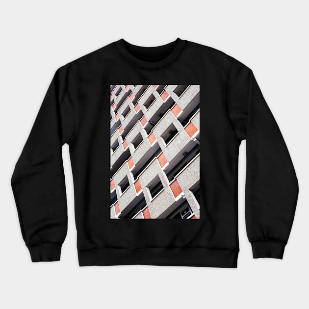 Brutalist Building Facade Crewneck Sweatshirt by visualspectrum